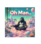 脱力系ヨガゴリラ（個別スタンプ：7）