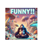 脱力系ヨガゴリラ（個別スタンプ：11）