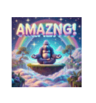 脱力系ヨガゴリラ（個別スタンプ：12）