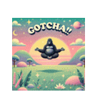 脱力系ヨガゴリラ（個別スタンプ：14）