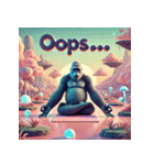 脱力系ヨガゴリラ（個別スタンプ：17）