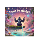 脱力系ヨガゴリラ（個別スタンプ：28）