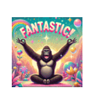 脱力系ヨガゴリラ（個別スタンプ：32）