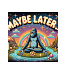 脱力系ヨガゴリラ（個別スタンプ：35）