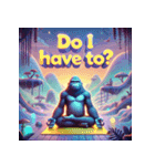 脱力系ヨガゴリラ（個別スタンプ：36）