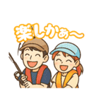 釣り大好きさん、蒲江の海に浮かぶ釣り堀（個別スタンプ：15）