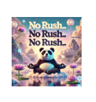 まったりパンダのヨガ日和（個別スタンプ：1）