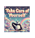 まったりパンダのヨガ日和（個別スタンプ：5）