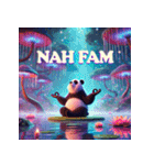 まったりパンダのヨガ日和（個別スタンプ：13）