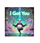 まったりパンダのヨガ日和（個別スタンプ：16）