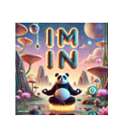 まったりパンダのヨガ日和（個別スタンプ：18）