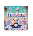 まったりパンダのヨガ日和（個別スタンプ：24）