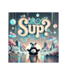 まったりパンダのヨガ日和（個別スタンプ：34）