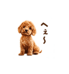 トイプードルの動くリアクション・スタンプ（個別スタンプ：5）