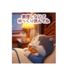 飛び出す♡ねこねこ日記-ハチワレ年末年始-（個別スタンプ：24）