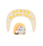 【再販】ねこ♥毎年つかえる♥年末年始（個別スタンプ：23）