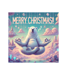 雪のしろくまヨガ日和（個別スタンプ：1）