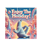 雪のしろくまヨガ日和（個別スタンプ：5）