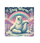 雪のしろくまヨガ日和（個別スタンプ：6）