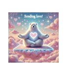 雪のしろくまヨガ日和（個別スタンプ：8）