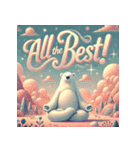 雪のしろくまヨガ日和（個別スタンプ：9）