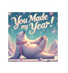 雪のしろくまヨガ日和（個別スタンプ：10）