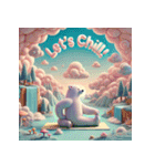 雪のしろくまヨガ日和（個別スタンプ：12）