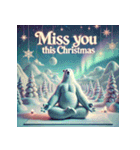 雪のしろくまヨガ日和（個別スタンプ：14）