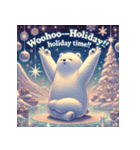 雪のしろくまヨガ日和（個別スタンプ：17）