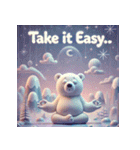 雪のしろくまヨガ日和（個別スタンプ：31）