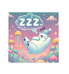 雪のしろくまヨガ日和（個別スタンプ：32）