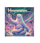 雪のしろくまヨガ日和（個別スタンプ：33）