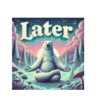 雪のしろくまヨガ日和（個別スタンプ：38）