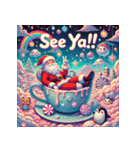 ゆるサンタのクリスマスヨガ（個別スタンプ：14）