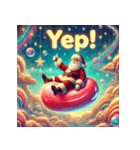 ゆるサンタのクリスマスヨガ（個別スタンプ：34）