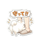 ほぼ大福な毛玉ポメ【家族/彼氏/先輩】（個別スタンプ：5）