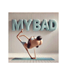 脱力系ヨガ犬（個別スタンプ：4）