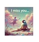 ゆるっと文鳥ヨガ（個別スタンプ：3）