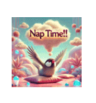 ゆるっと文鳥ヨガ（個別スタンプ：4）