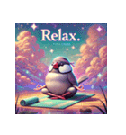 ゆるっと文鳥ヨガ（個別スタンプ：12）