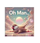 ゆるっと文鳥ヨガ（個別スタンプ：28）