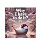 ゆるっと文鳥ヨガ（個別スタンプ：33）