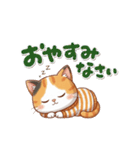 三毛猫の冬②（個別スタンプ：38）