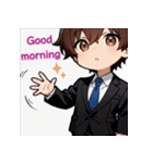 プチ男子の感情100%の日常！英語ver.2（個別スタンプ：1）