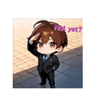 プチ男子の感情100%の日常！英語ver.2（個別スタンプ：3）