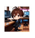 プチ男子の感情100%の日常！英語ver.2（個別スタンプ：8）