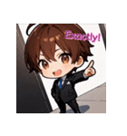 プチ男子の感情100%の日常！英語ver.2（個別スタンプ：10）