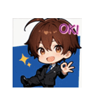 プチ男子の感情100%の日常！英語ver.2（個別スタンプ：11）