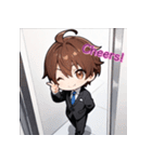 プチ男子の感情100%の日常！英語ver.2（個別スタンプ：15）