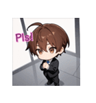 プチ男子の感情100%の日常！英語ver.2（個別スタンプ：19）